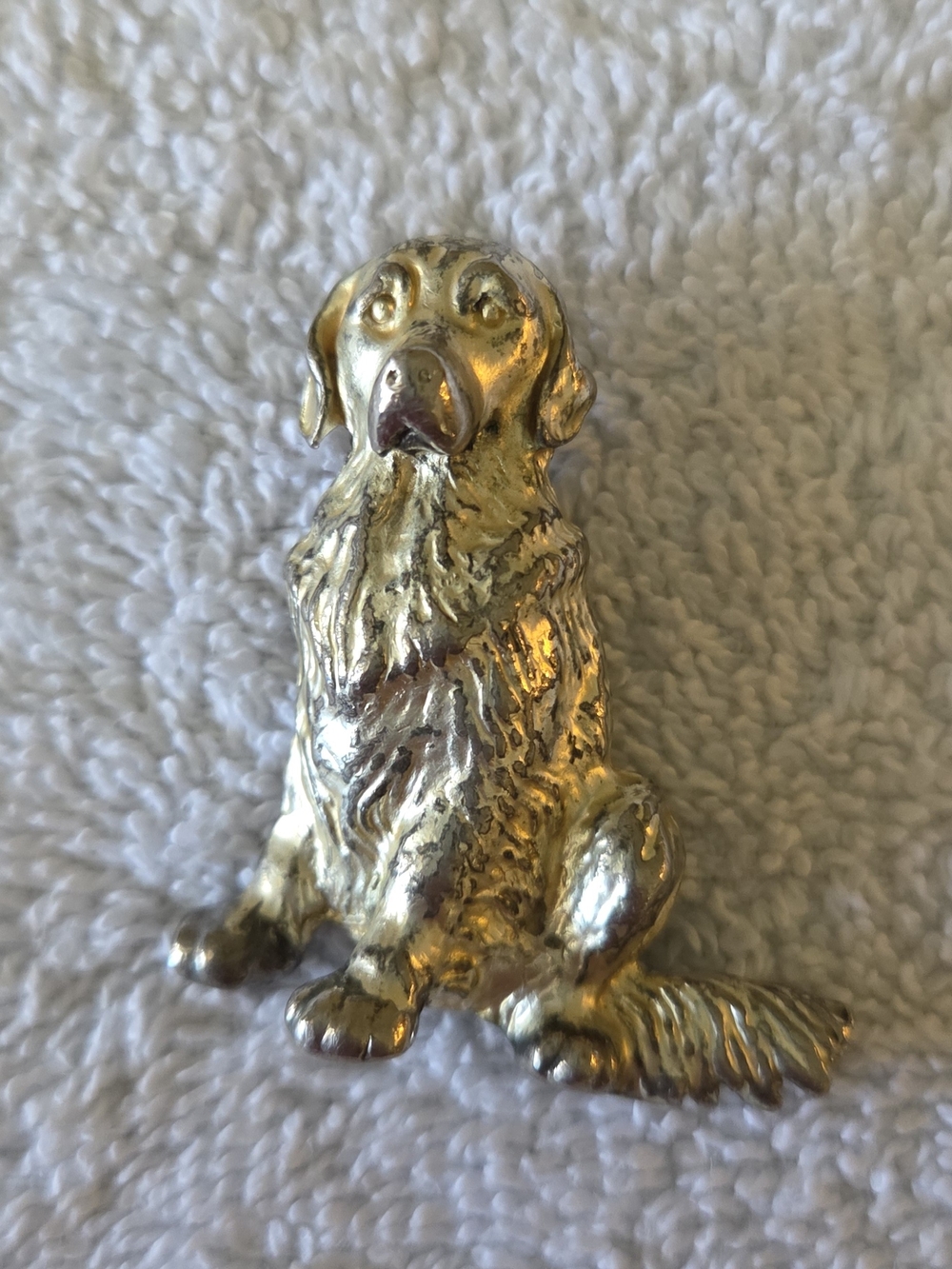 Gold Dog Figurine Pet Decor - Gold Color